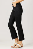 RISEN JEANS - MID RISE ANKLE BOOT CUT JEANS -BLACK