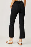 RISEN JEANS - MID RISE ANKLE BOOT CUT JEANS -BLACK