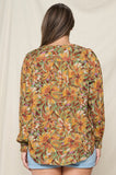 Plus  Size Olive Smocked Top