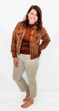 Risen Sand Mid-Rise Straight Jeans