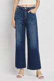 LOVERVET BY VERVET TUMMY CONTROL SUPER HIGH RISE WIDE LEG JEANS