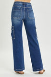 Risen High Rise Wide Cargo Jeans (Plus Size)