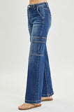 Risen High Rise Wide Cargo Jeans (Plus Size)