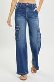 Risen High Rise Wide Cargo Jeans (Plus Size)