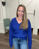 &Merci Criss Cross V Neck Sweater