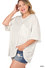 PLUS TRI BLEND OVERSIZED FRONT POCKET BOYFRIEND TEE
