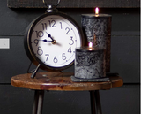 Vintage Black Metal Desk Clock