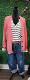 Zenana Coral Button Down Cardigan