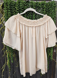 **FINAL SALE** Ruffled Sleeve Sheer Top