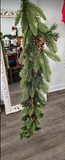 Mixed Pine and Cone Garland 4' Green (XM23)