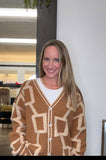 La Miel Geometric Print Cardigan