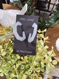 Frosted Lucite Hoop Earring