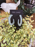 Frosted Lucite Hoop Earring