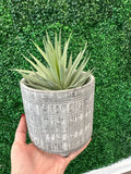 Grey Textured Terracotta Planters