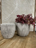 Ribbed Pottery Planters