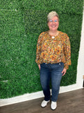 Plus  Size Olive Smocked Top