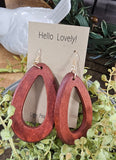 Boho Wood Dangle Earring