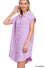 WASHED DOUBLE GAUZE BUTTON DOWN SHIRT DRESS