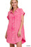 WASHED DOUBLE GAUZE BUTTON DOWN SHIRT DRESS