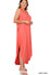 PLUS SIZE SLEEVELESS MAXI DRESS SIDE SLITS POCKETS
