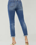Risen Dark High Rise Relaxed Skinny Rolled Up Hem