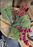 Cedar and Berry Pick 14.5" Green /Red (XM23)