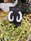 Frosted Lucite Hoop Earring