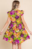 Floral Print Dress with Pockets