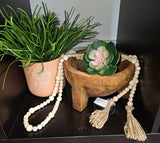 48″BEAD GARLAND W/JUTE ROPE (2 Styles)