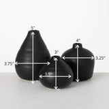 Ebony Compact Vases
