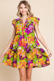 Floral Print Dress with Pockets