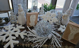 Glass Lighted Trees with Silver and Pearl Embellishments (3 Sizes)