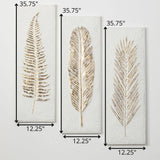 METAL FERN WALL DECOR 3 ASST