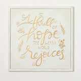 GOLD METAL REJOICE WALL DECOR