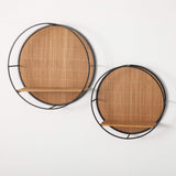 CIRCULAR WOOD WALL SHELF