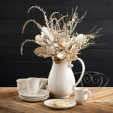 WHITE CERAMIC VINTAGE PITCHER