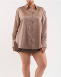 Perch Satin Pinstripe Shirt