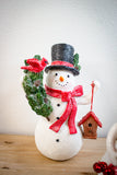 Snowman with Cardinals