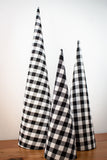 Black & White Checked Cone Trees