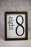 8x10 Family Number Sign