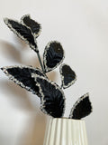 Black Velvet Opulent Leaf Spray
