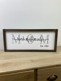 Custom Mom Grandma Nana Couple Sign