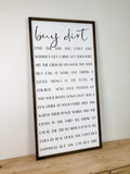 Buy Dirt Sign