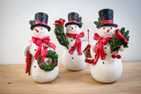 Snowman with Cardinals