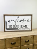 Custom Welcome to Our Home 14x24