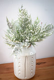 Glittered Fern Bush with Mini White Berries