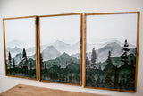 Emerald 3pc Mountain Scene