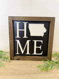 Home Iowa Stacked Sign