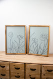 Spring Florals On Sage Background